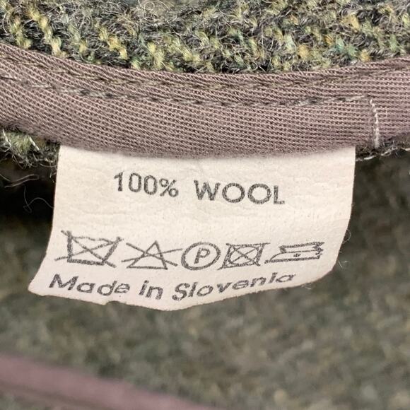 DRIES VAN NOTEN Size 44 Green Herringbone Wool Peak Lapel Sport Coat - Picture 6 of 6